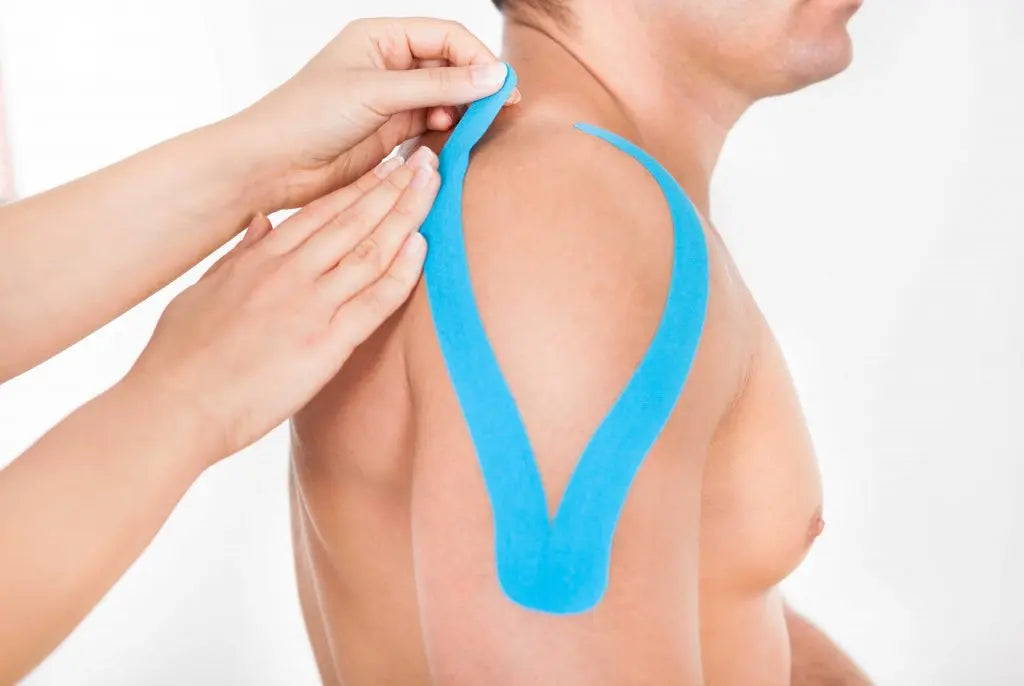 Kinesiology taping for shoulder injury at CoreFlex Physio and Rehab Woodbridge