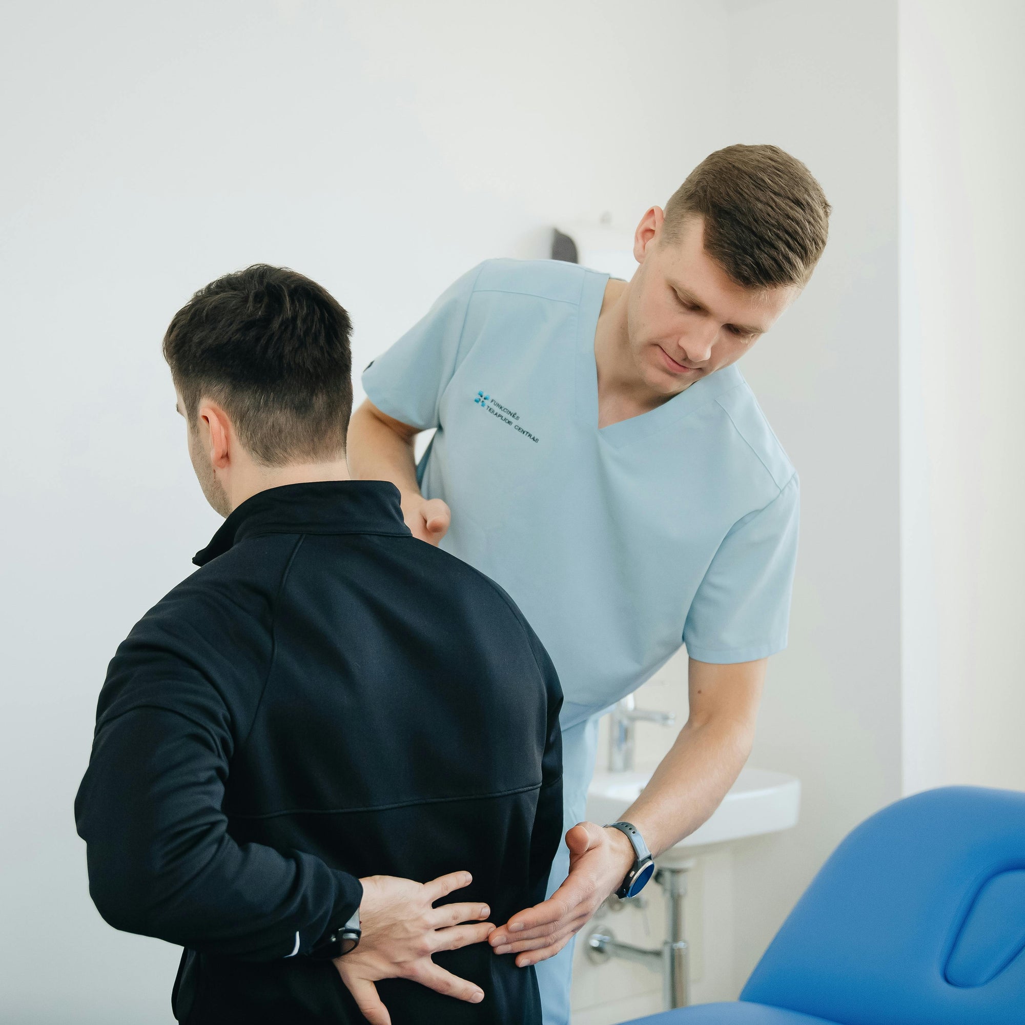 Physiotherapist performing manual therapy at CoreFlex Physio and Rehab Woodbridge